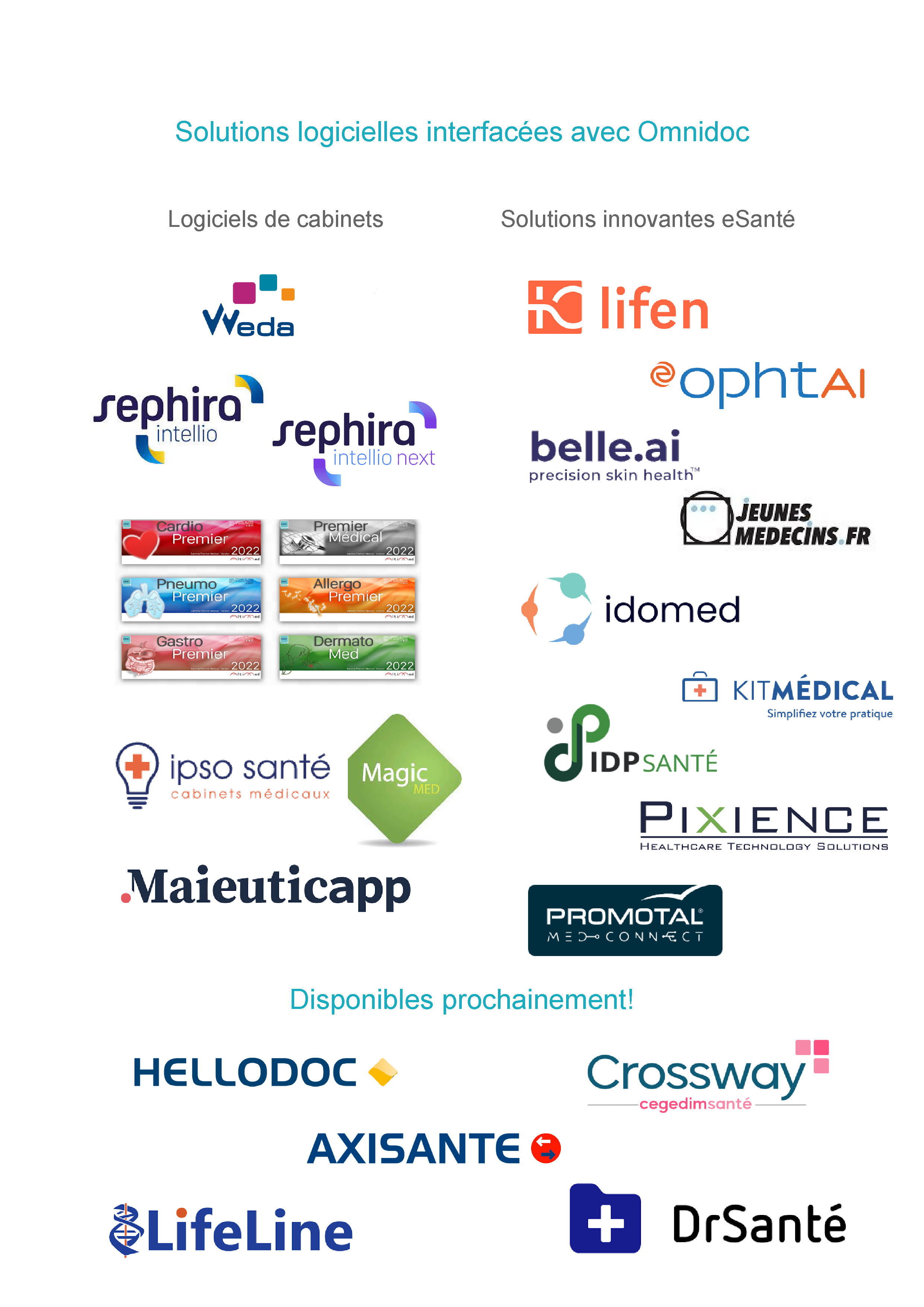 Liste des logiciels partenaires omnidoc